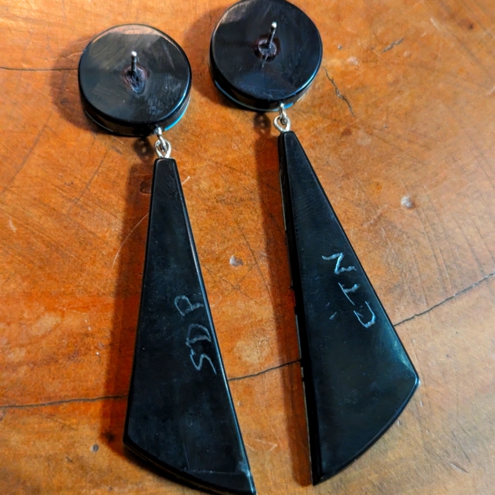 Handmade Inlayed Natural Multi Stone post Earring - Picture 2 of 6